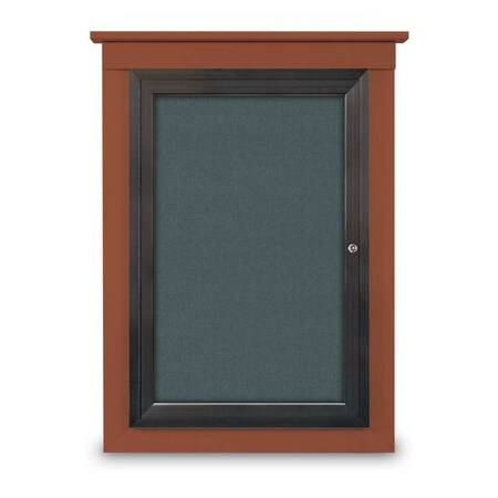 United Visual Products Single Door Enclosed Cathedral Letterboa UV1302CD-GOLD-BLACK